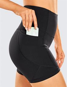 img 1 attached to Naked Feeling Biker Shorts: 5-Inch Workout & Yoga Shorts for Women with Side Pockets - CRZ YOGA