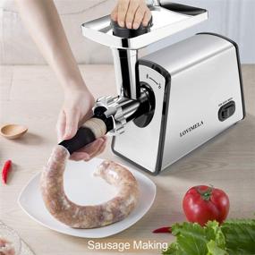 img 1 attached to 🌭 Commercial-grade 2600W Electric Meat Grinder with Sausage Stuffer, Stainless Steel Food Mincer and Kubbe Maker – Includes 2 Blades, 3 Plates, Ideal for Home Kitchen and Commercial Use - (Rated Power: 1000W)