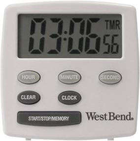 img 1 attached to ⏲️ White West Bend Easy-to-Read Magnetic Kitchen Timer with Large Display, Electronic Alarm