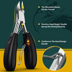 img 1 attached to 🔪 Premium Stainless Steel Toenail Clippers for Paronychia, Ingrown Nails, Thick Nails - Ideal for Men, Women, and Seniors