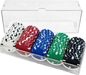 img 2 attached to 🎰 Brybelly Lot of 10 Clear Acrylic Poker Chip Trays with Lids - Organize & Store Casino Chips Effortlessly!