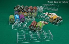 img 1 attached to 🎰 Brybelly Lot of 10 Clear Acrylic Poker Chip Trays with Lids - Organize & Store Casino Chips Effortlessly!