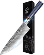 🔪 8 inch wekit damascus chef knife, japanese vg10 kitchen knife with 67-layer high carbon stainless steel, sharpest pro cooking knife, meat cutting gyuto chef knife, includes sheath logo