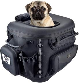 img 4 attached to 🏍️ Goldfire Weather Resistant Motorcycle Pet Carrier - Portable Dog/Cat Crate for Luggage Rack or Passenger Seat with Sissy Bar Straps (Black)