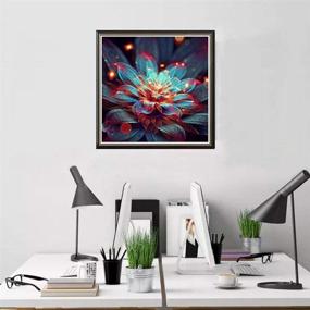 img 2 attached to 🌺 SUNKOO DIY 5D Diamond Painting Kit: Night Blooms Flower Full Drill with Rhinestone Embroidery - Epiphyllum Design for Stunning Home Wall Decor, 14x14 Inches