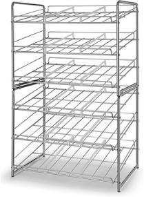 img 4 attached to 🗄️ Stackable Can Rack Organizer, Trending 2-Pack Can Storage Dispenser for Kitchen Cabinet or Pantry, Holds up to 72 Cans, Chrome