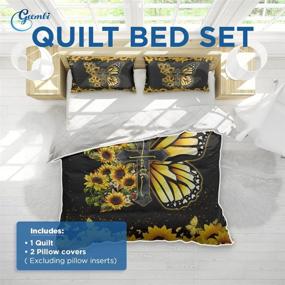 img 2 attached to GEEMBI Set Faith Season Soft Microfiber Pillows Quilts