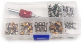 img 2 attached to 🔧 Nikauto 45Pcs Air Conditioned Valve Core Set with A/C R12 R134a Valve Stem Cores Remover Tool - Ultimate Bundle