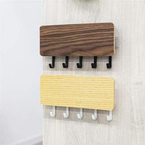 img 2 attached to FOVERN1 Wall Mounted Mail Holder with Key Hooks – Japanese Minimalist Design for Entryway Organization