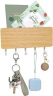 fovern1 wall mounted mail holder with key hooks – japanese minimalist design for entryway organization логотип