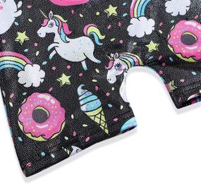 img 1 attached to Gymnastics Leotards for Girls Toddlers: Unicorn, 🤸 Dinosaur, Rainbow, Mermaid, Leopard, Donut, Galaxy - Biketards Available!