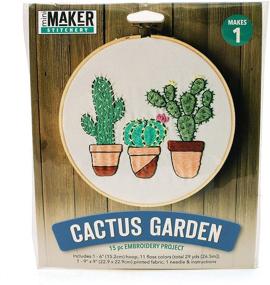 img 3 attached to 🧵 Embroidery Kit: Leisure Arts Mini Maker in Green - Unleash Your Creative Side!