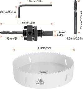 img 3 attached to Acrux7 6-дюймовый сверло для вырезки отверстий в мешках с кукурузой: идеально подходит для игры в кукурузные дыры – адаптер сверла с гексагональным хвостовиком и прочной стальной конструкцией.