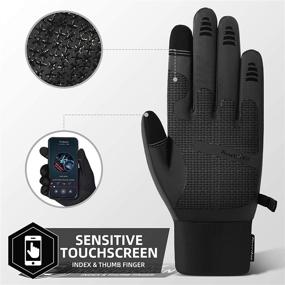 img 3 attached to 🧤 Men's Waterproof Thermal Winter Gloves for Running, Cycling, Hiking, and Driving - Touchscreen Cold Weather Gloves for Men and Women