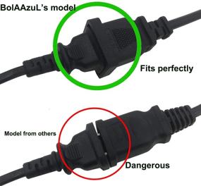 img 2 attached to 1FT BolAAzuL Short Extension Power Cord - 2 Prong Male to Female Indoor/Outdoor Extension Plug - Black Exterior - Ideal for Christmas Lights