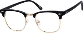 img 4 attached to 👓 Блокатор синего света для компьютерных очков Zenni Blokz: снижайте напряжение глаз с помощью УФ-фильтров, черный рамка "черепаха", ретро браунлайн-походка (модель 195421)