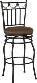 img 4 attached to 🪑 Comfort and Style: Linon Swag Bar Swivel Stool 30