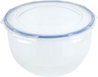 🥗 locknlock easy essentials food storage: bpa free airtight containers - 16.9 cup salad bowl, clear логотип