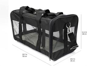 img 2 attached to 🐾 Soft-Sided Mesh Pet Travel Carrier by Amazon Basics