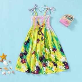 img 3 attached to Rainbow Toddler Princess Sleeveless Sundress Girls' Clothing and Dresses