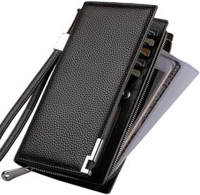 img 1 attached to 👛 Huztencor Wallets: Stylish Leather Blocking Wallet for Men's Accessories, Card Cases & Money Organizers