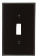 🔲 leviton 80501 midway size brown 1-gang toggle device switch wallplate логотип
