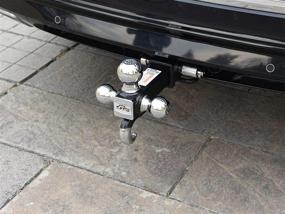 img 3 attached to TOPTOW 64180L Trailer Receiver Hitch Triple Ball Mount with Hook | 2" Receiver | Chrome Balls | 2" Shank | 5/8" Lock Included