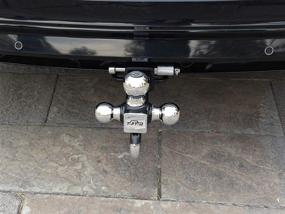 img 2 attached to TOPTOW 64180L Trailer Receiver Hitch Triple Ball Mount with Hook | 2" Receiver | Chrome Balls | 2" Shank | 5/8" Lock Included
