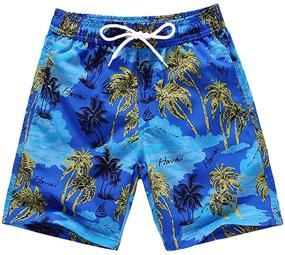img 4 attached to EULLA Boys Swim Trunks: Quick Dry Beach Swim Shorts with UPF 50+ Protection for Kids