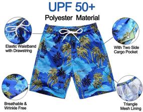 img 2 attached to EULLA Boys Swim Trunks: Quick Dry Beach Swim Shorts with UPF 50+ Protection for Kids
