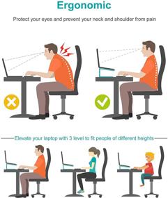img 1 attached to 🖥️ VIHIMAI Ноутбук Стойка и Держатель для Ноутбука, 2 шт: Эргономичная Вертикальная Стойка/Держатель для Ноутбуков 10-17 дюймов - решение для экономии места на домашних и офисных столах.