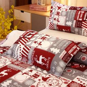 img 1 attached to Christmas Holiday Bedding Microfiber Comforter