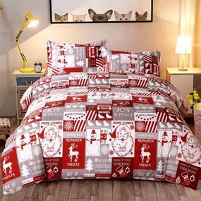 img 4 attached to Christmas Holiday Bedding Microfiber Comforter