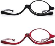 💄 enhance your beauty routine with jm 2 pairs makeup reading glasses: magnifying flip down cosmetic readers for women logo