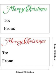 img 3 attached to 🎄 360-Piece Christmas Labels: Self-Adhesive Christmas Tags Stickers with 'Merry Christmas' Name Labels, Perfect for Xmas Supplies