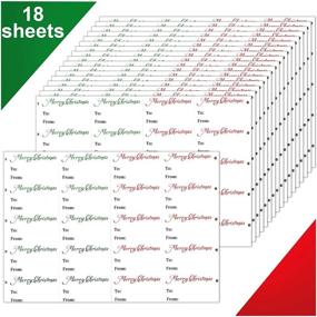 img 1 attached to 🎄 360-Piece Christmas Labels: Self-Adhesive Christmas Tags Stickers with 'Merry Christmas' Name Labels, Perfect for Xmas Supplies