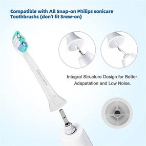 img 2 attached to 🦷 High-Quality Replacement Toothbrush Heads (10 Pack) Compatible with Philips Sonicare - DiamondClean, 4100, G2, 2 Series, Snap-on