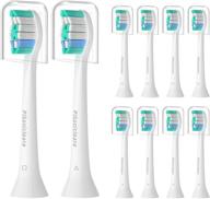 🦷 high-quality replacement toothbrush heads (10 pack) compatible with philips sonicare - diamondclean, 4100, g2, 2 series, snap-on logo