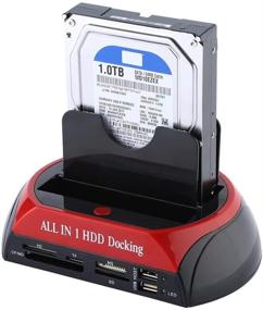 img 4 attached to 💾 SATA HDD Docking Station with USB 2.0 Hub, Dual Support for 2.5 / 3.5inch SATA & IDE Hard Disk Drives