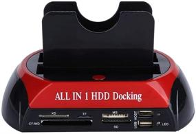 img 3 attached to 💾 SATA HDD Docking Station with USB 2.0 Hub, Dual Support for 2.5 / 3.5inch SATA & IDE Hard Disk Drives