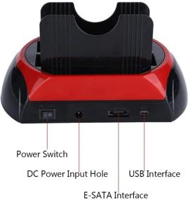 img 2 attached to 💾 SATA HDD Docking Station with USB 2.0 Hub, Dual Support for 2.5 / 3.5inch SATA & IDE Hard Disk Drives