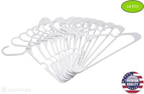 img 2 attached to Eldorado Plastic Hangers for Adult Size Clothing - White (Pack of 10), Ideal for Everyday Use Clothes: Shirts, Blouses, T-Shirts, Dresses, Jackets, Suits