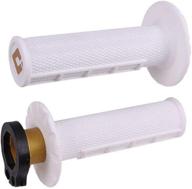 enhance your riding experience with odi half waffle v2 mx lock-on grips - 2 & 4-stroke (pro white) logo