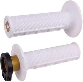 img 1 attached to Enhance Your Riding Experience with Odi Half Waffle V2 MX Lock-On Grips - 2 & 4-Stroke (PRO White)