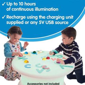 img 1 attached to 🌈 Sensory Mood Light Table by TickiT - Enhance Home Learning Station with Light & Color Exploration - Sensory Play Table - Decorative Table for Kids