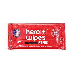 img 1 attached to 🧻 Hero Wipes Body Wipes - Case of 120 Individually Wrapped, Extra Thick and Durable 10x9” Wipes - Remove Carcinogens, Ash, Soot, Smoke, and Toxins - Travel-friendly Packet