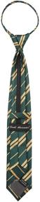 img 2 attached to 👔 Woven Double Stripe Boys' 14 inch Zipper Neck Tie by Jacob Alexander: Perfect Combination of Style and Convenience