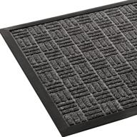🚪 jeemeespace door mat: front outdoor doormat for entry, patio & home - waterproof, easy to clean, non slip & resist dirt (18"x30", grey) logo