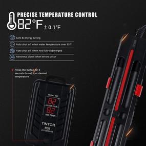 img 3 attached to 🐠 Aquarium Heater 500W/800W/1000W/1200W: Double Heating Tubes for Fast and Efficient Heating, Power Saving, with External Digital Temp Controller - Ideal for 50-160 Gallon Fresh/Salt Water Fish Tanks