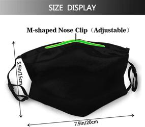 img 1 attached to 🎭 Adjustable Reusable Face Mask Set - 2 Pcs Men Women's Balaclava Bandana with Adjustable Earloops